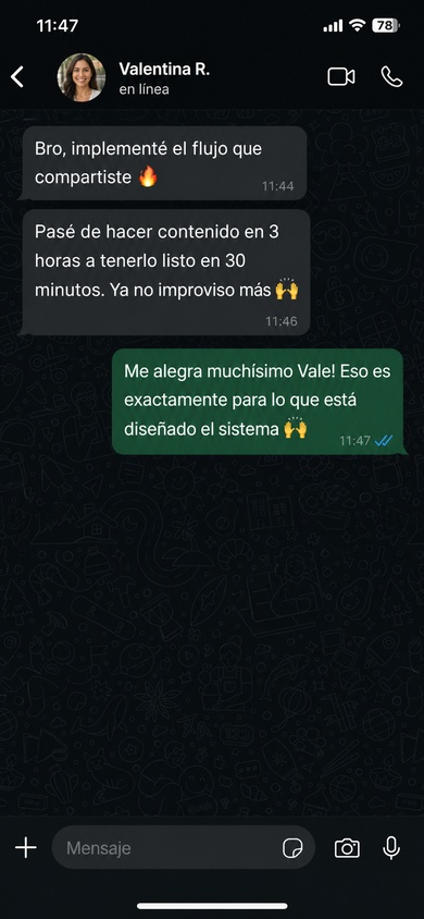 Testimonio WhatsApp 1