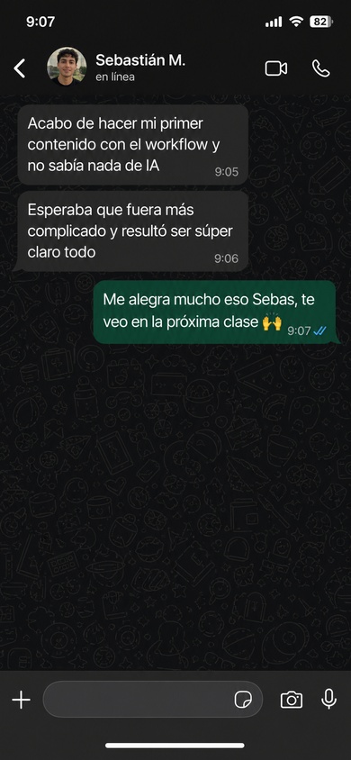 Testimonio WhatsApp 3